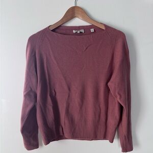 Vince Rose Pink Boat Neck Cashmere Sweater